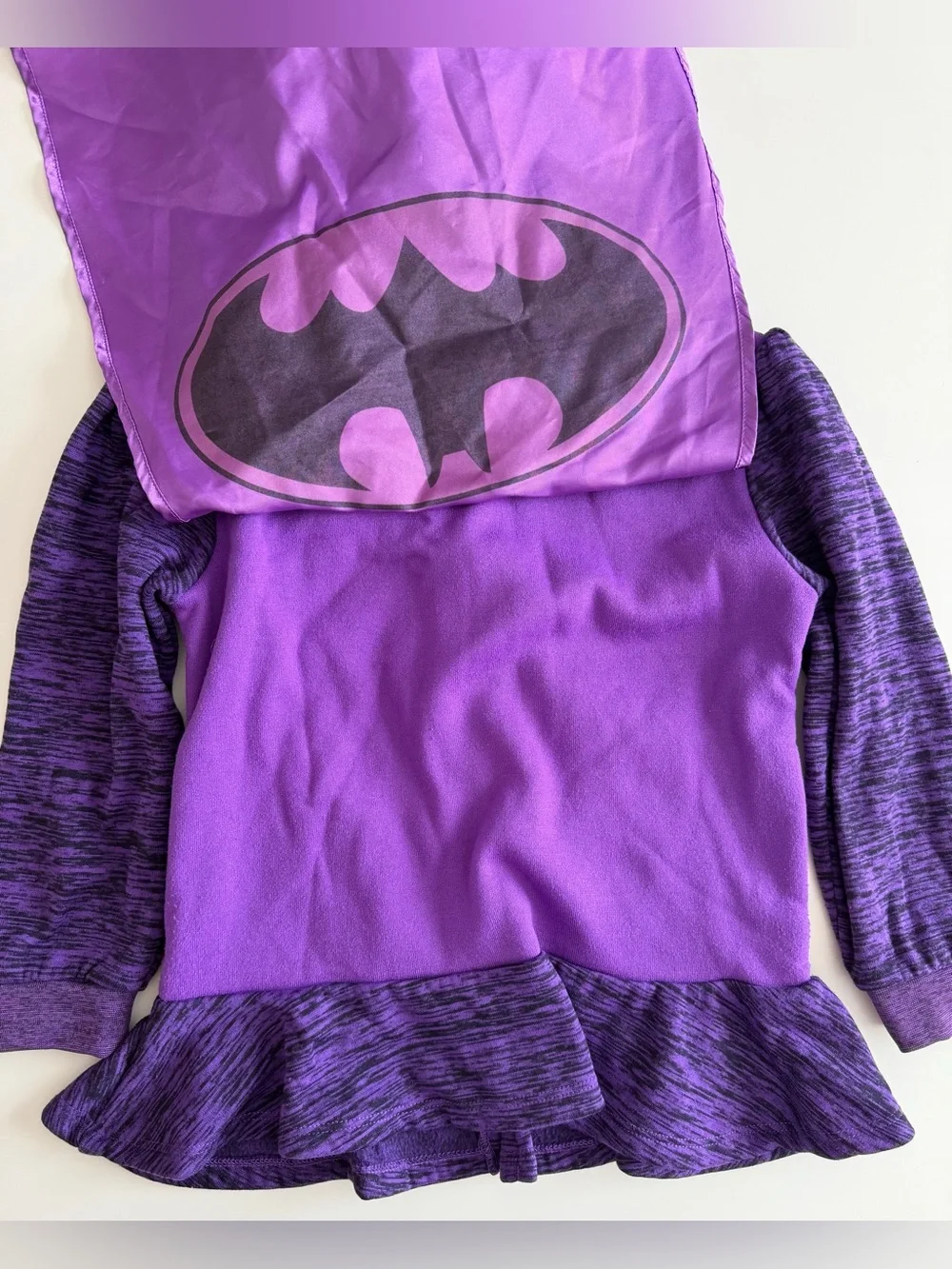 Batgirl Zip Hoodie with Velcro Cape by DC Comics Size 5 Little Girl